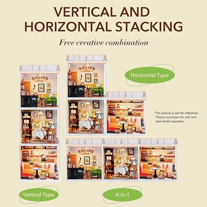 House Building Set Toys Playset with LED Suitable for Mini Figures Construction Toys Diorama